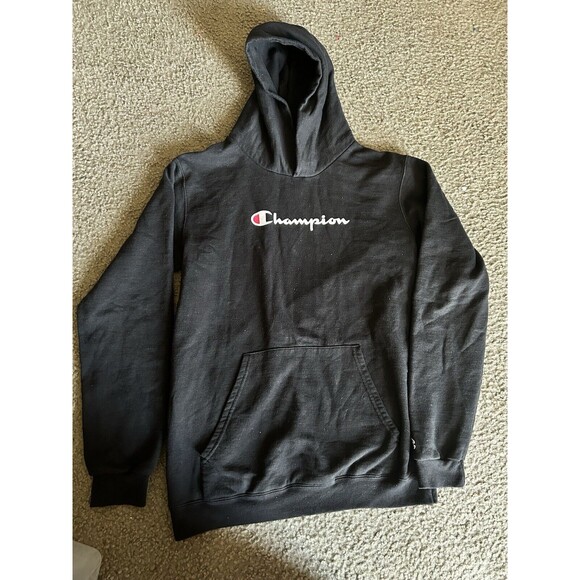 CHAMPION BLACK KIDS HOODIE SIZE XL EXTRA LARGE - Picture 1 of 4
